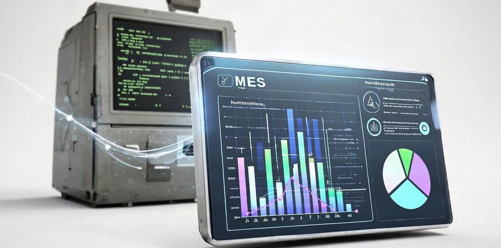 MES Migration Image shows an old computer next to a new tablet indicating "migration".